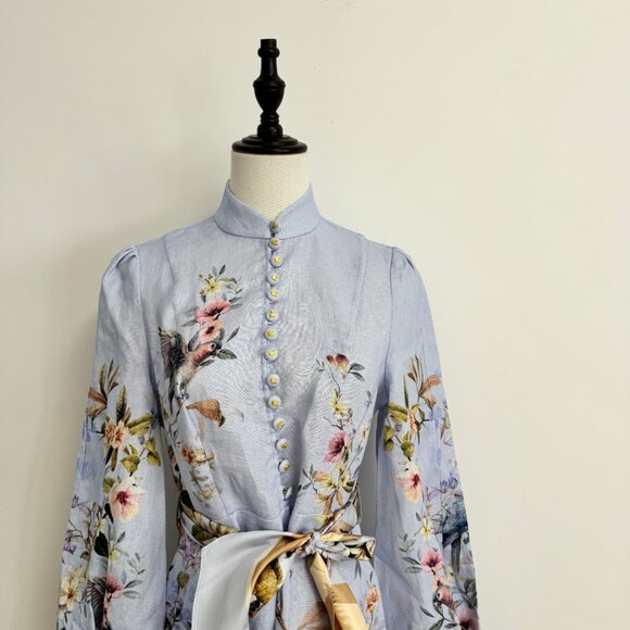 Zimmermann Rebellion Blue Aviary Mini Dress - Picture 7 of 12